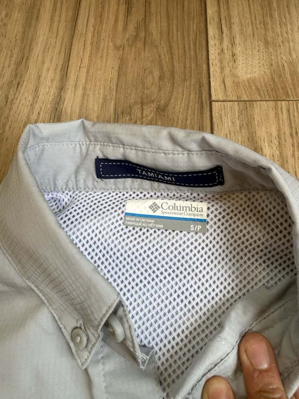 Columbia PFG Tamiami II Shirt Mens Sz Small Gray Short Sleeve Fishing Outdoor UV - Picture 6 of 9